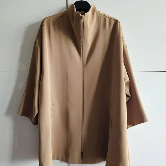 Vintage Hilary Radley Oversized Camel Beige Minimalist Japanese Jacket - Picture 4 of 14